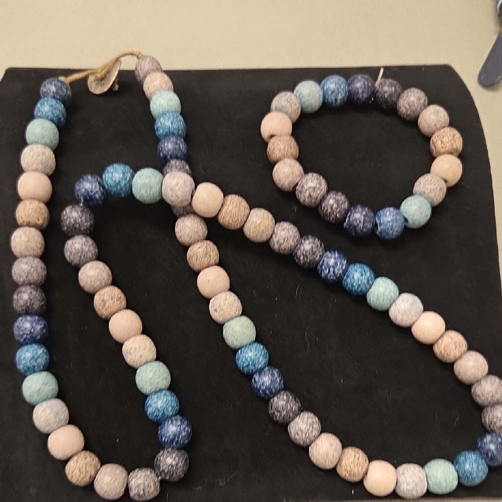 Athens Protasis Elegant Multicolor Beaded Necklace and Bracelet Set